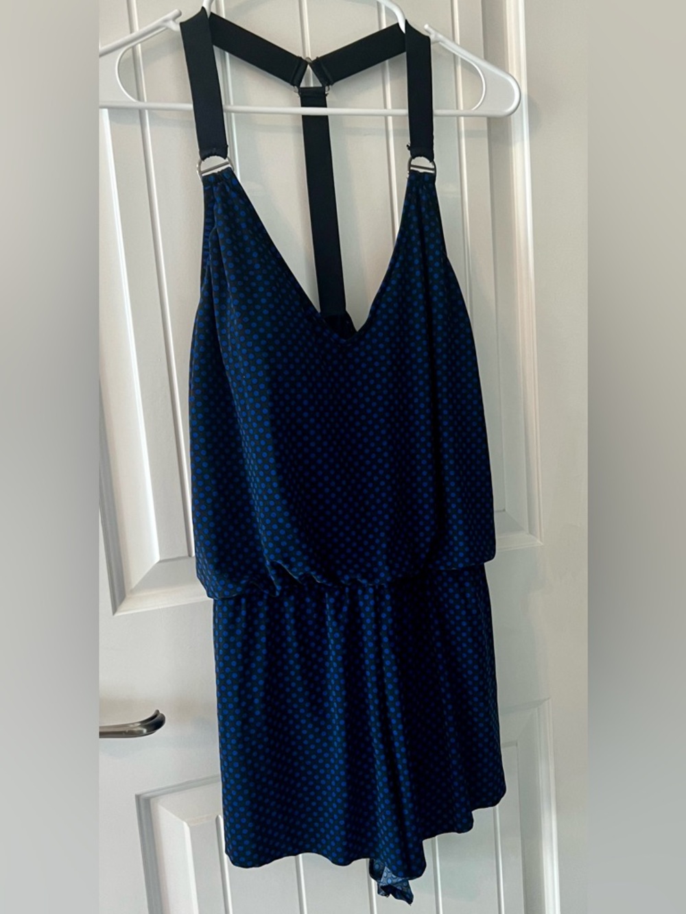 Magicsuit Size 14 Black Blue Polka Dot One Piece Swimsuit Tummy Control Flowy